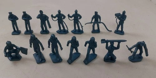 Lot of 14 Marx Training Center Playset Blue Air Force Figures 2" Vintage 1950s