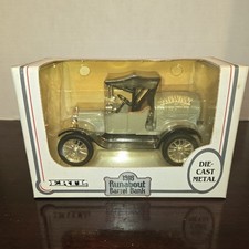 Ertl 1918 Runabout Barrel Bank Die Cast Metal Agway Country Values 1/25 New