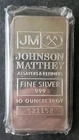 Johnson Matthey 10oz Silver Bar in Plastic