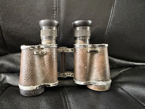 WW2 British Captured Carl Zeiss Jena Silvamar 6x30 Military (2) Binoculars 1940s