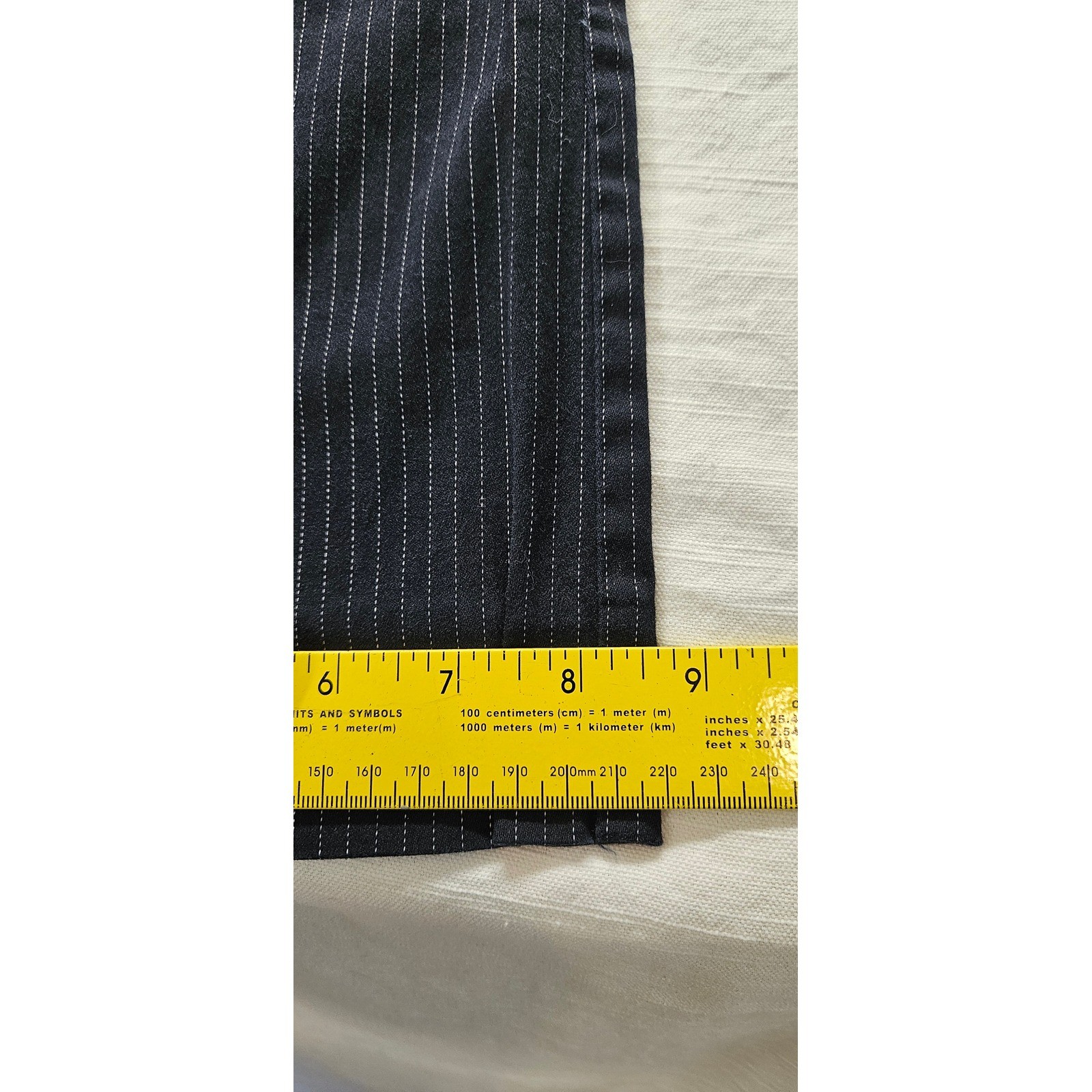 Converse One Star Womens Navy Blue Pinstripe Flare Leg Dress Pants Size 10 image 2