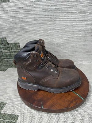 Timberland Pro Boots Mens Size 10.5 Pit Boss Steel Toe Work Brown Nubuck Ankle