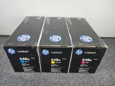 3PACK HP LaserJet Toner Print Cartridge In Cyan Yellow  Magenta New 648A