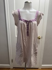 Marc by Marc Jacobs Jersey Nightgown L Pink Stripe Cotton Sleep Dress Pajama