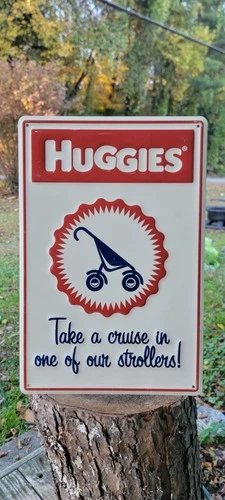 Huggies Strollers vintage Embossed Metal Sign