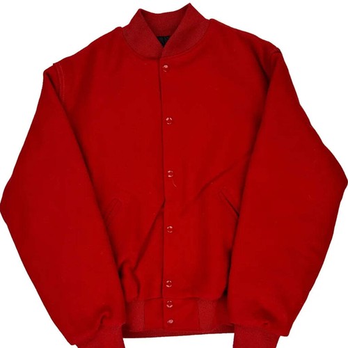 Holloway College Varsity Jacket - XL Red Wool - Picture 4 of 7