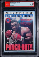 1987 Nintendo Fun Club News Signed Autographed Mike Tyson  Punch Out PSA 7.0