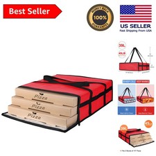 Extra Large Insulated Pizza Delivery Bag, 20”x20”x6”, Keeps Food Hot & Fresh