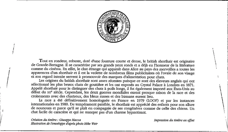 Monaco SC# 2745 FDC 2014 International British Shorthair Feline Show - A03115 - Image 2 of 2