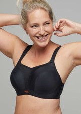 PANACHE 5021 Full-Busted Underwire High Impact Sports Bra 38I US Black 38G UK *