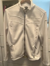 Spyder Active Solid White Full Zip Jacket Athletic Workout Women Size Large