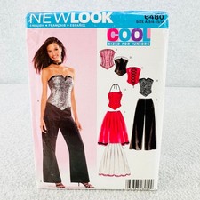 New Look 6480 Corset Top Skirt and Wide Leg Pants Juniors 3/4 13/14 Pattern
