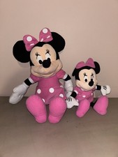 Disney Minnie Mouse Plush Stuffed Animal Set Pink Polka Dot Bow Just Play