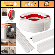 Self-Adhesive Wall Corner Protector Edge Guard Trim Molding, 1.6" W x 20' L, W