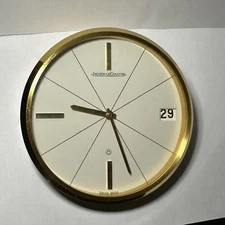 Jaeger LeCoultre table desk clock with days 1960's Vintage