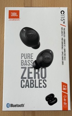 JBL C115 TWS Pure Bass Zero Cables In-Ear Kopfhörer, Schwarz