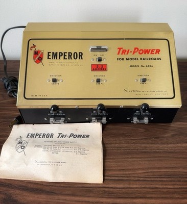 Vintage 1965 Scintilla Emperor #6006 HO Tri-Power Train Transformer Works Great