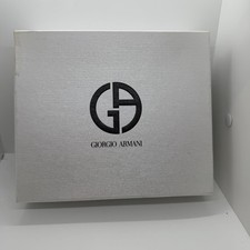 Giorgio Armani EMTPY BOX 3 Piece Fragrance Gift Set Box GA Logo Blue Insert