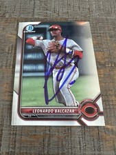 2022 Bowman Chrome Leonardo Balcazar Autographed Signed Auto Reds Auto