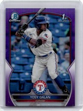 2023 Bowman Draft Chrome Purple Refractor Yosy Galan RC /250 Texas Rangers