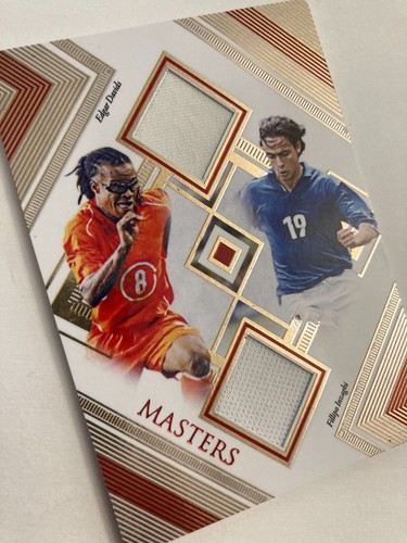 2022 FUTERA Edgar Davids Filipo Inzaghi Masters MA07 Game Used Dual Patch 01/05 - Picture 22 of 24