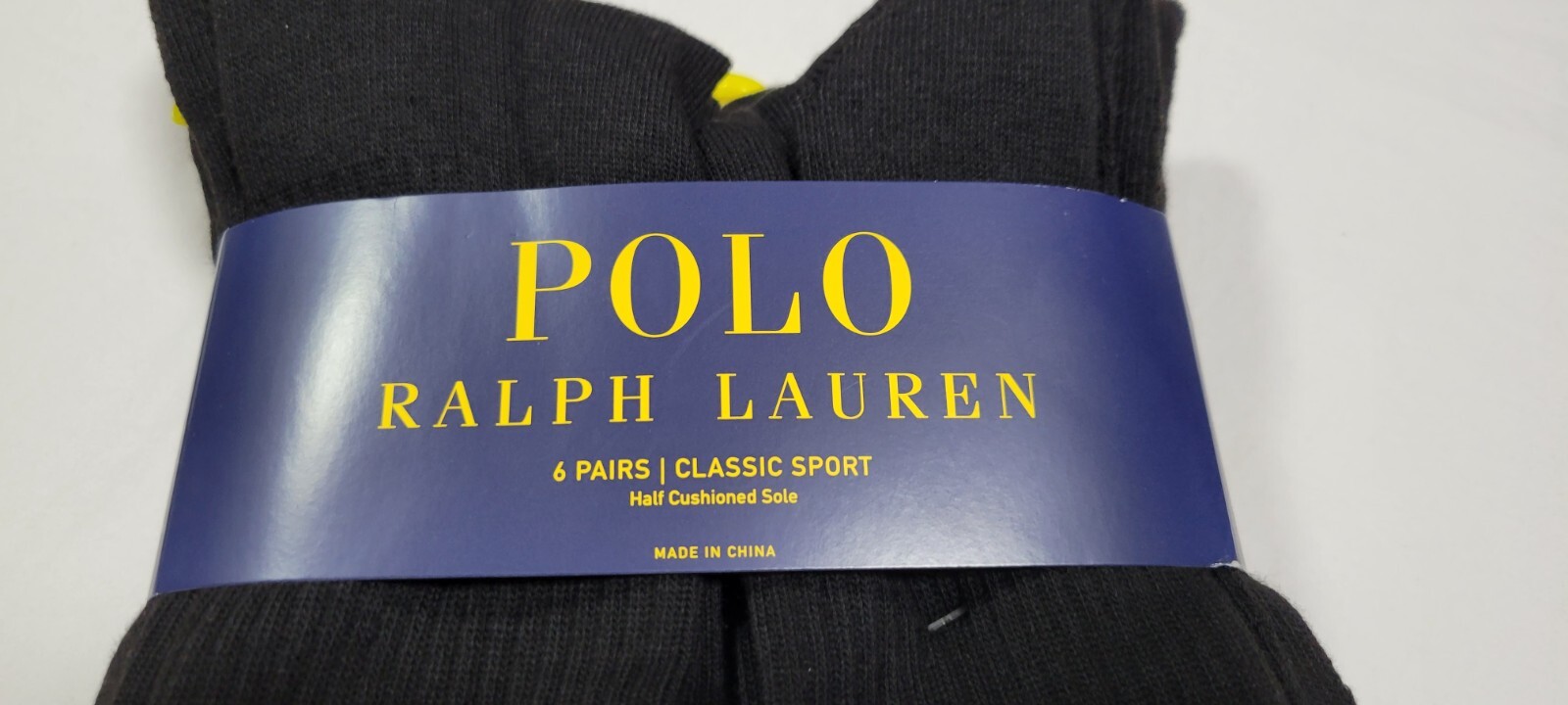 Polo Mens Ralph Lauren - 6 Pair Crew Socks Classic Sport Cushioned  Sz 6-12.5 thumbnail 4