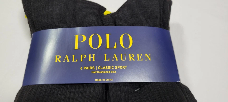 Polo Para Hombres Ralph Lauren - 6 Pares Calcetines Clásicos Deportivos Acolchados Talla 6-12.5 Foto 4 de 4