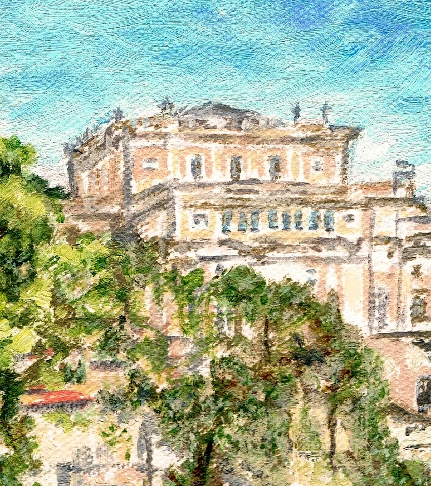 Fine Art Giclee Limited Edition Canvas Print Stockholm Swiss Cityscape Painting - Image 4 of 4