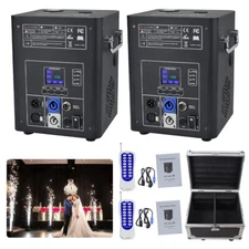 2PCS Cold Spark Machine DMX Firework Machine DJ Stage Effect Flight Case