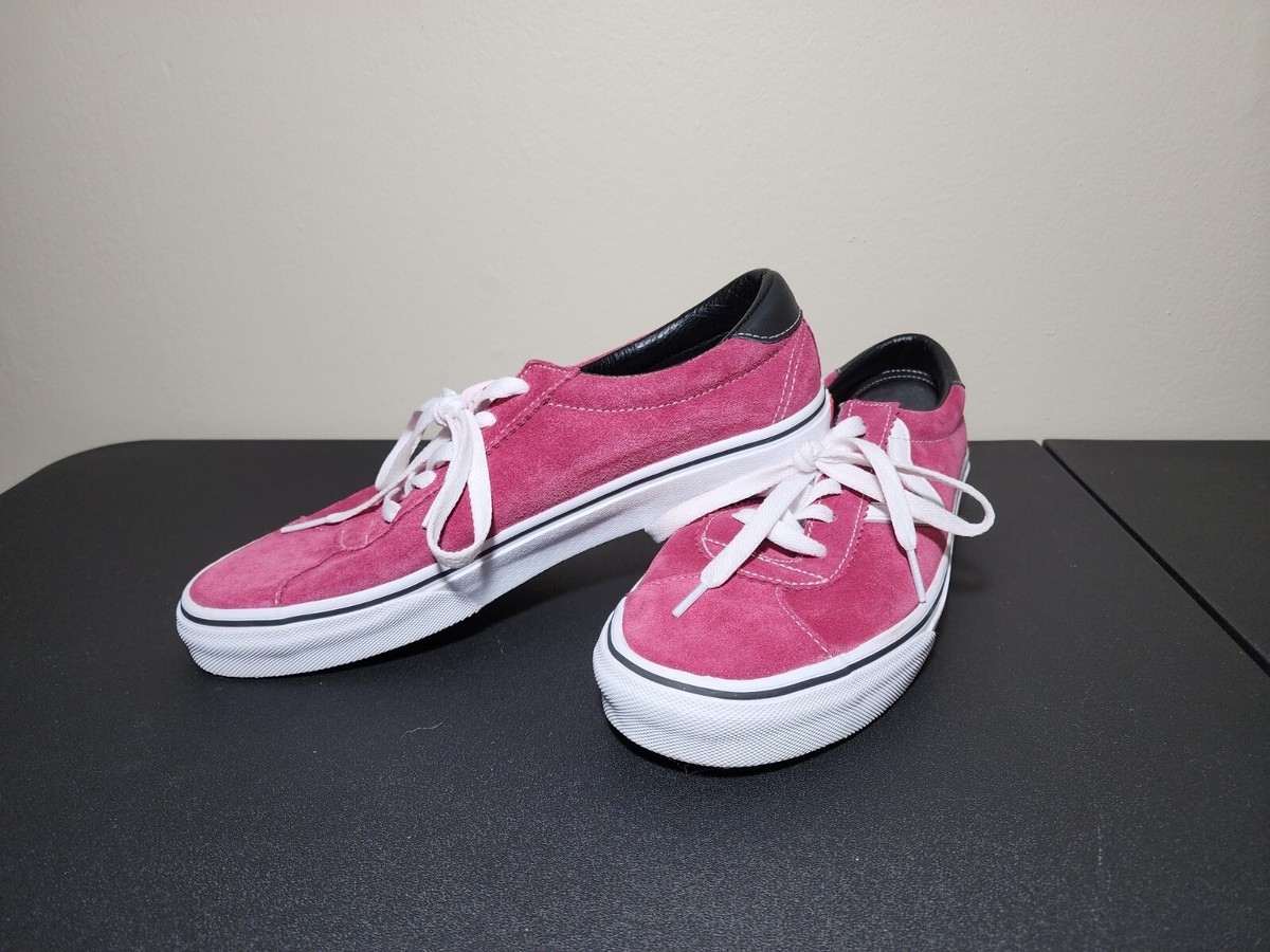 Men\'s Vans Pink Suede Shoes Size 9.5 Vans Authentic Pro Mahogany Rose Pink/White Suede Skate  main image 4