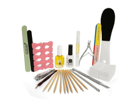 Kit manicure set 15 pz bastoncini cuticole file antiflusso acrilico penna frutta tamponi - Foto 1 di 6