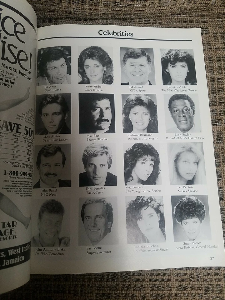 7th Annual Panasonic "Wings" Celebrity Tennis Classic Souvenir Program 1990 Vtg - Image 2 of 4