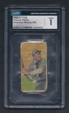 T206 FRANCIS PFEFFER - RARE AMERICAN BEAUTY 460 - CGC -CHICAGO CUBS