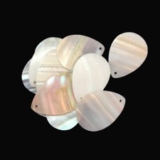 5PCS Handmade Shiny Drop Shape Natural Shell DIY Materials for Crafts 25x35mm