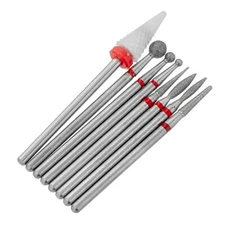 8pcs Diamond Ceramic Burrs Grinding Rotary Tool Bit 2.35mm Shank Set 1