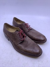 Cole Haan Mens Oxford Brown Distressed Leather Shoes C12660 Sz 9