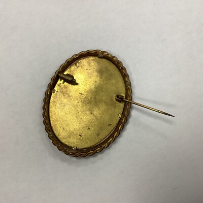 Broche Ancienne Fleurs – Peinture Miniature Faite Main – Signée AS – Vintage
