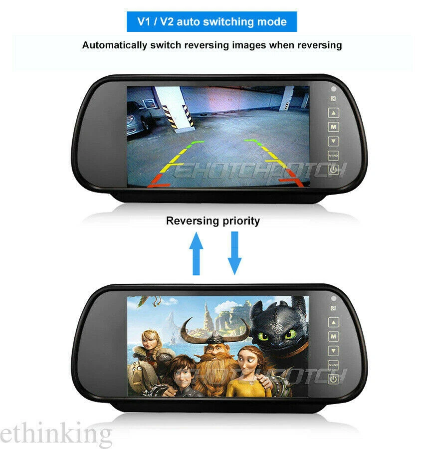 Reversing Camera for Nissan NV 1500 2500 3500 NV Cargo Van 2012-2019+ 7" Monitor - Image 3 of 4