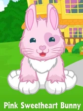 Webkinz Classic Pink Sweetheart Bunny - hm9337 - Virtual Adoption Code Only