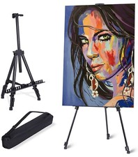 Collapsible Metal Travel Art Easel Stand Painting Canvas 17  to 66  Adjustable