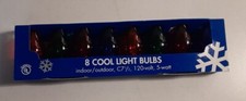Holiday Replacement Bulbs C-7 1/2 Multi Colored 8 Pack Transparent NIB Vintage