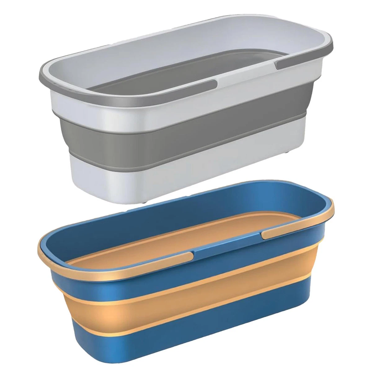 Folding Mop Bucket Portable Collapsible Bucket With Wheel Car Wash