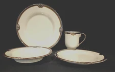 CERTIFIED INTERNATIONAL EMBASSY IVORY KEREDESIGN 1 PLACE SETTING PLATES CUP BOWL