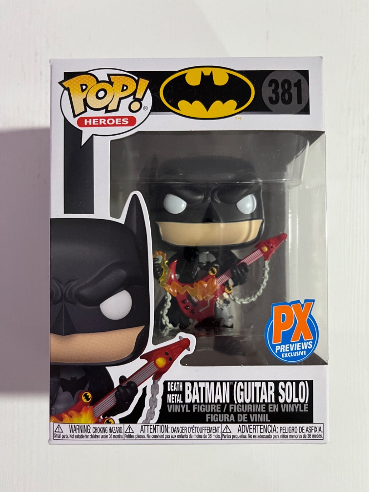 En Oferta Funko Pop Batman Death Metal Guitar #381 - Batman - Original ® + Protector Free