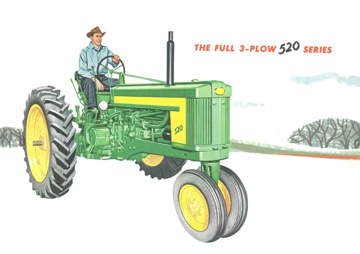 The New 520 620 720 Row Crop Green Tractor Informational Color