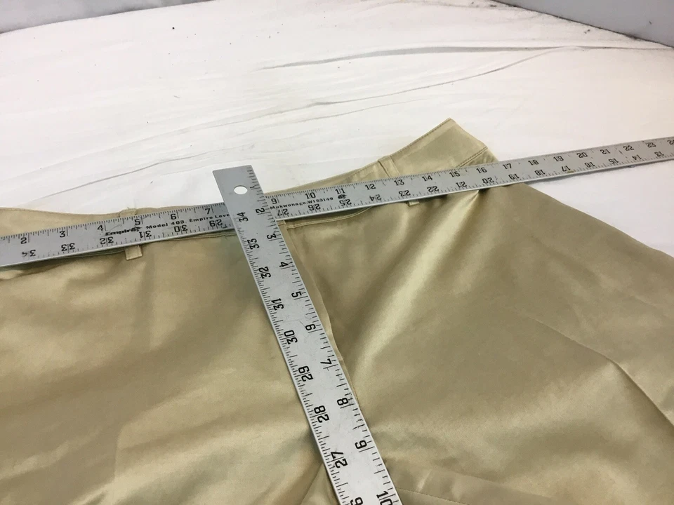 Pantalones Garfield & Marks 6 Algodón Tostado Viscosa Elástico Pierna Ancha EE. UU. Como Nuevos YGI R1-530 Foto 2 de 4