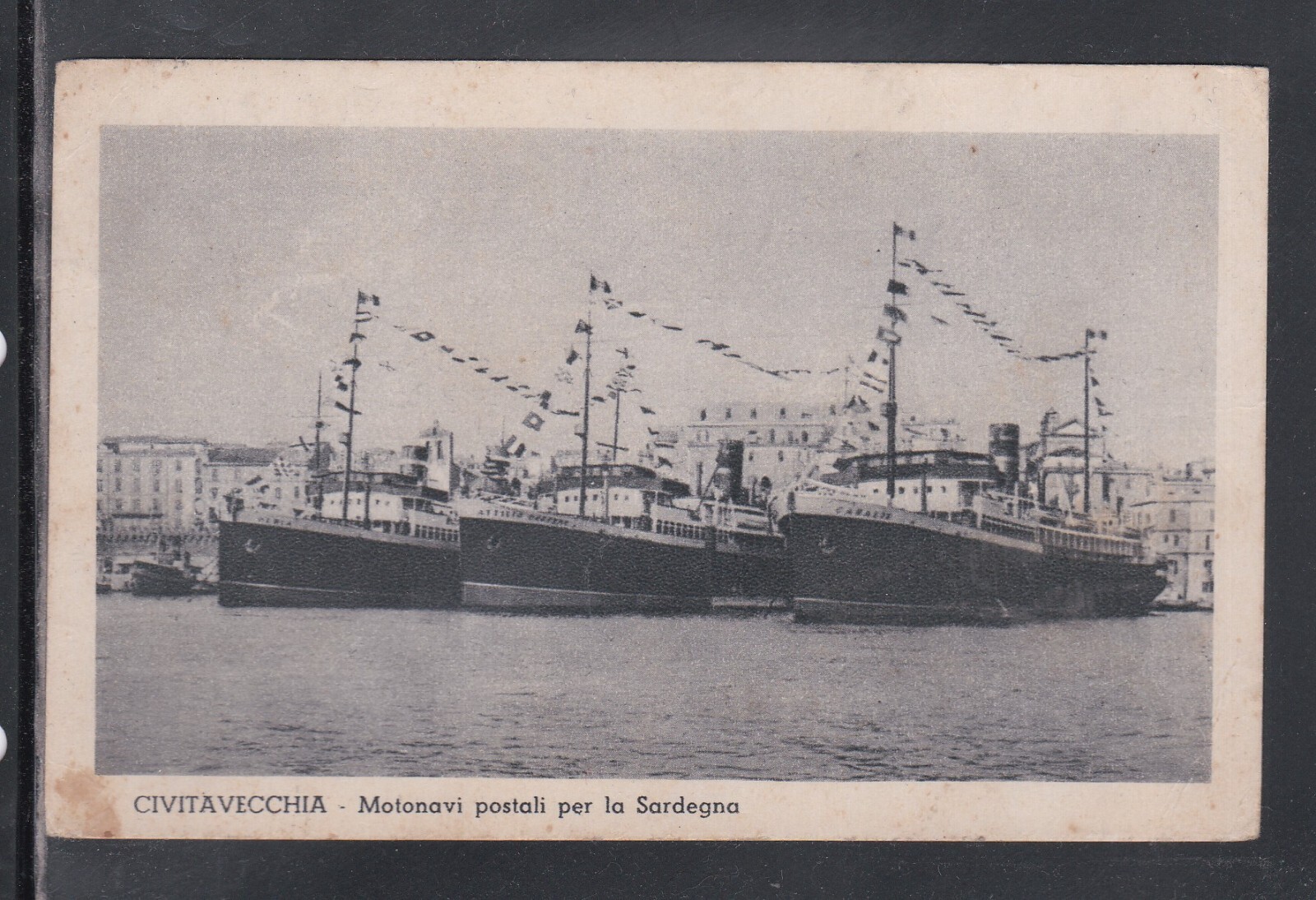 Cartolina Civitavecchia Motonavi Postali per la Sardegna N1401