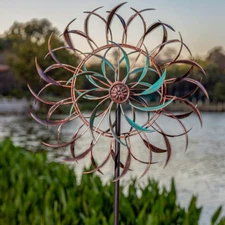 Wind Spinner Metal Large Kinetic Wind Sculpture Spinner Yard Art Outdoor Decor