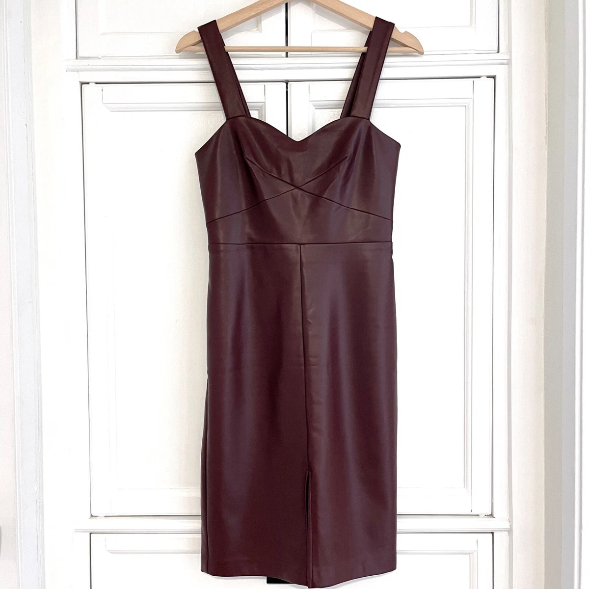 french connection faux leather dress Dessa Faux Leather Mini Dress main image 1