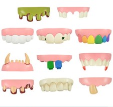 100 Halloween Ugly Rotten Tacky Fake Teeth Bulk Party Wholesale
